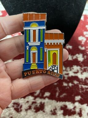 Puerto Rico Colorful Building Enamel Magnet
